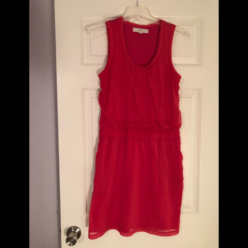 Chiffon front Loft dress